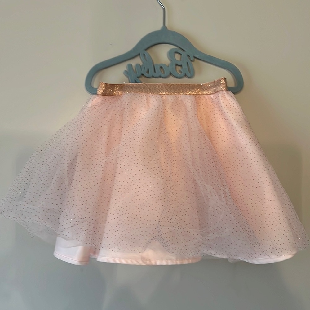 Janie and Jack pink tulle sparkle glitter skirt size 5